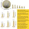 1200pcs Small Hinge Wood Screws M2 M2.5 Tiny Flat Head Screws Assortment 5mm 6mm 7mm 8mm 10mm Micro Brass Self Tapping Screws Wi