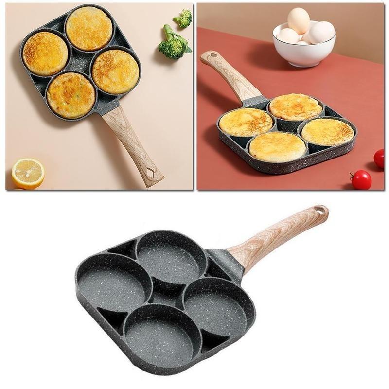 Non-Stick Frying Pan with 4 Hole Pancake Pan Fried Egg Burger Pan