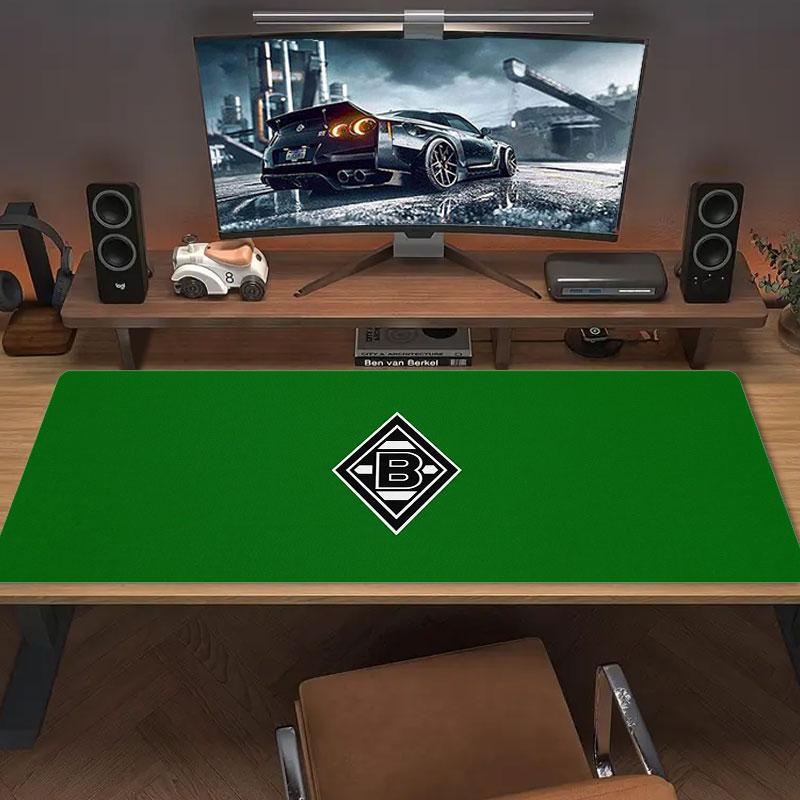 Borussia Großes Mauspad Große Gaming-Tischunterlage Rutschfest Laptop Tablet Großes Mauspad XXL Matte Mini-PC Spielmatte Mit Verriegeltem Rand