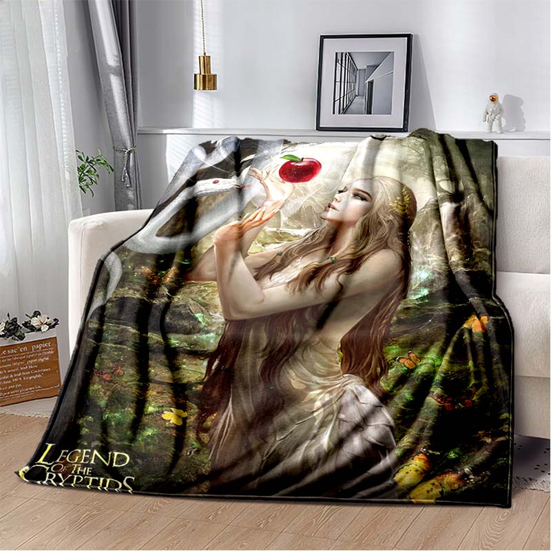 Legend of The Cryptids 3D Print Flannel Blanket Ultra Soft Warm Cozy Throw for Bedroom Sofa Camping Travel Home Decoration Daily