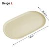 1Pcs New Stackable Fruit Plate Smooth Edge Oval Shaped Dessert Tray Reusable S/M/L Food Serving Tray for Home Kitchen