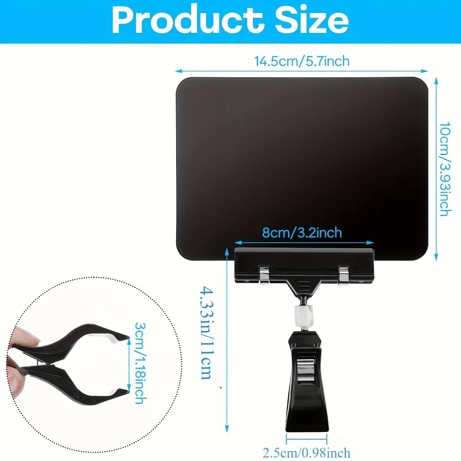 

Меловые доски с вращающимися на 360° двойными зажимами - Прочные регулируемые держатели для дисплеев для розничных магазинов, супермаркетов