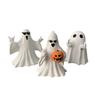 Creative Luminous Middle Finger Resin Cute Ghost Statue Small Scary Ghost Figurines Halloween Home Decoration for Table Ornament