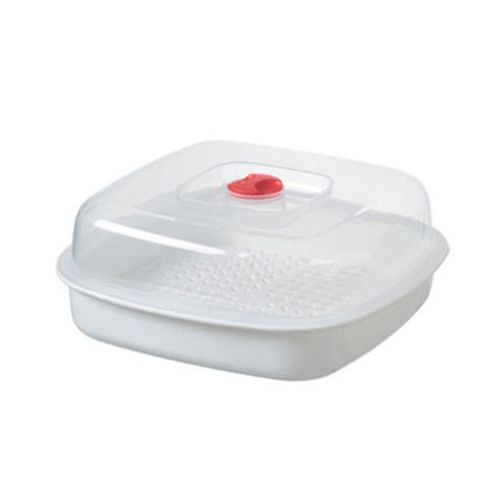 Vegetable Steamer Box Stackable Design Steaming Tray with Lid Microwave