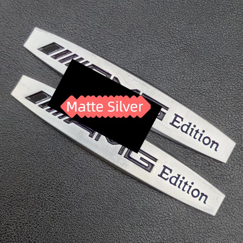 2pcs Metal A+M-/G Edition Emblem Sticker Car Fender Badge for A B C E S ML GL W176 W177 W203 W204 W211 Accessories