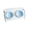 Ceramic Cat Food Water Bowl Double Bowls Pet Food Dispenser Cat Feeding Station  Wet Dry Food