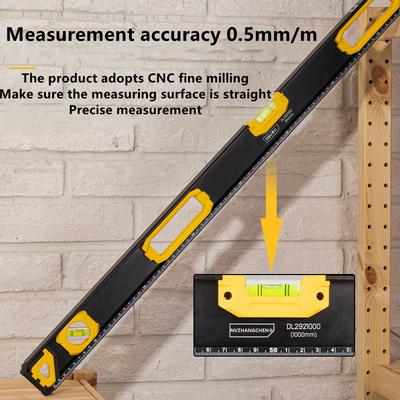 Magnetic High Precision Spirit Level High Bearing Ruler Lever Bubble Balance Ruler for DIY Home Decoration Measuring Tools