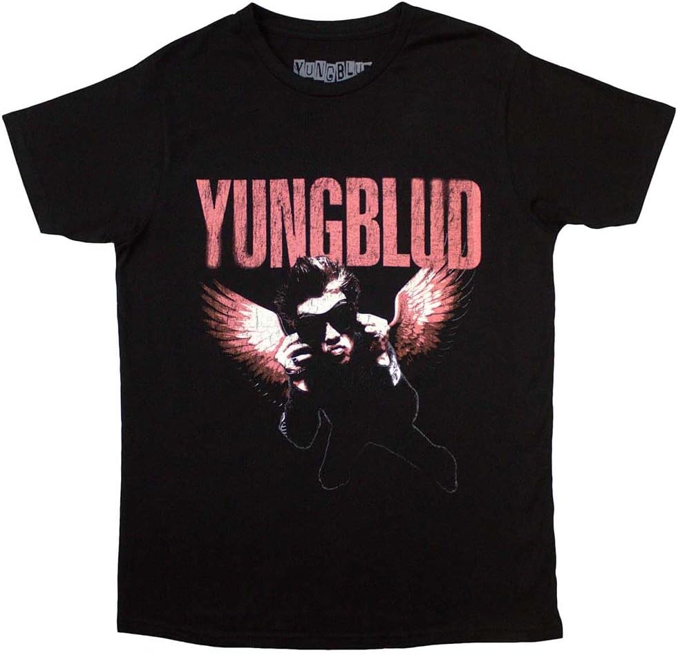 Официально лицензированная продукция Rock Off Мужская футболка Yungblud Крылья Черная S разноцветный