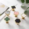 Nordic Minimalist Hexagonal Shell Handle Marble Drawer Cabinet Wardrobe Pull