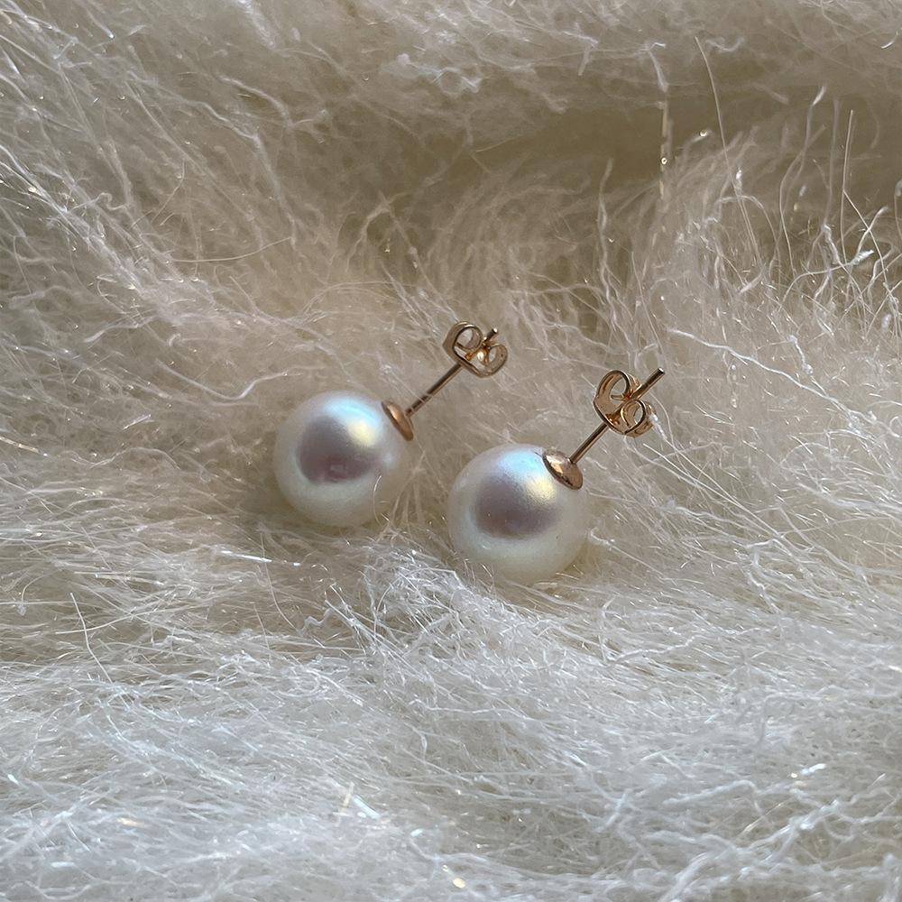 

Большие серьги-гвоздики Feve с жемчугом для женщин Xiaohongshu, популярное лицо, маленькие серебряные украшения 925 пробы 925 silver