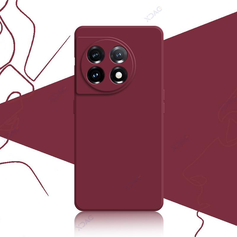 Mobile Phone Case for OnePlus 11 OnePlus11 5G 360 Soft Protector Luxury Square Liquid Silicone Back Cover Anti Fall Bag