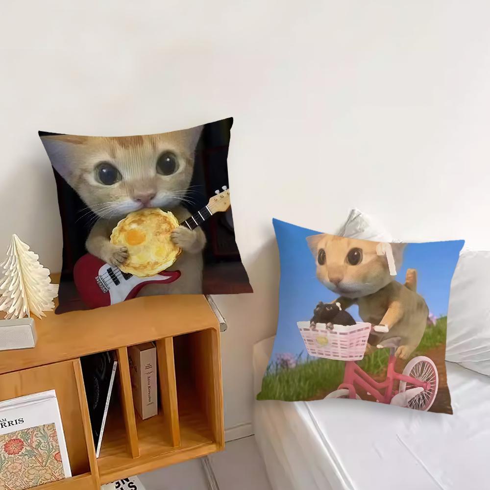 Funny Abstract Cat Cushion Cover Pillow Cover Decoration Room Home Sofa Living Office Car Nordic Simplicity