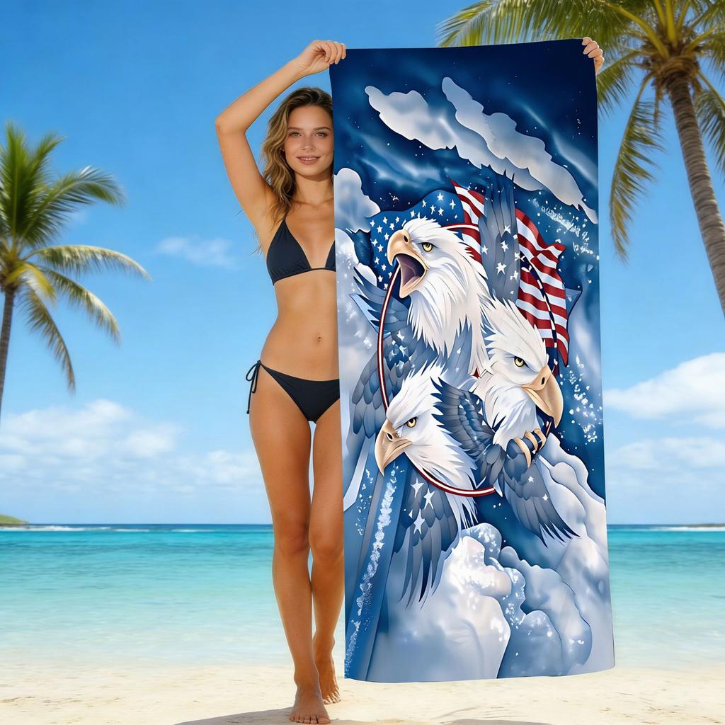 Unabhängigkeitstag Adler Strandtuch USA 250 Wochen Mikrofaser Badetuch Wasseraufnahme Schnelltrocknend