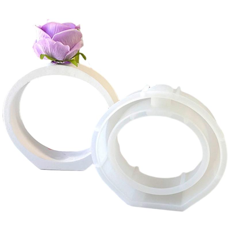 Hydroponic Mould Flowerpot Vase Epoxy Resin Crystal Glue Molds Round Square Heart Test Tube Flower Breeding Silicone