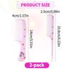 2pcs Pink Cute Hair Combs Set for Girls, Fine Tooth Comb & Rat Tail Styling Comb, Mini Baby Plastic Hairbrush Tools Accessories for Toddlers Kids
