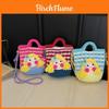Cartoon Knitted Crossbody Bag With Shy Girl Design For Women Winter Fashion Trendy Casual Womens Accessory