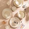 Dreamy Creamy Underglaze Ceramic Soup Bowl