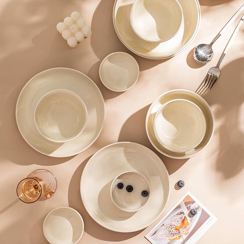 Dreamy Creamy Underglaze Ceramic Soup Bowl