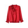 2025 Spring Wedding Banquet Top for Mother-in-law: Elegant Mid-Aged & Elderly Long-Sleeve Shirt