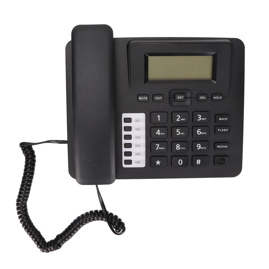 Home Desktop Corded Telephone LCD Display Hands Free Caller ID Alarm Clock Business Landline Telepho