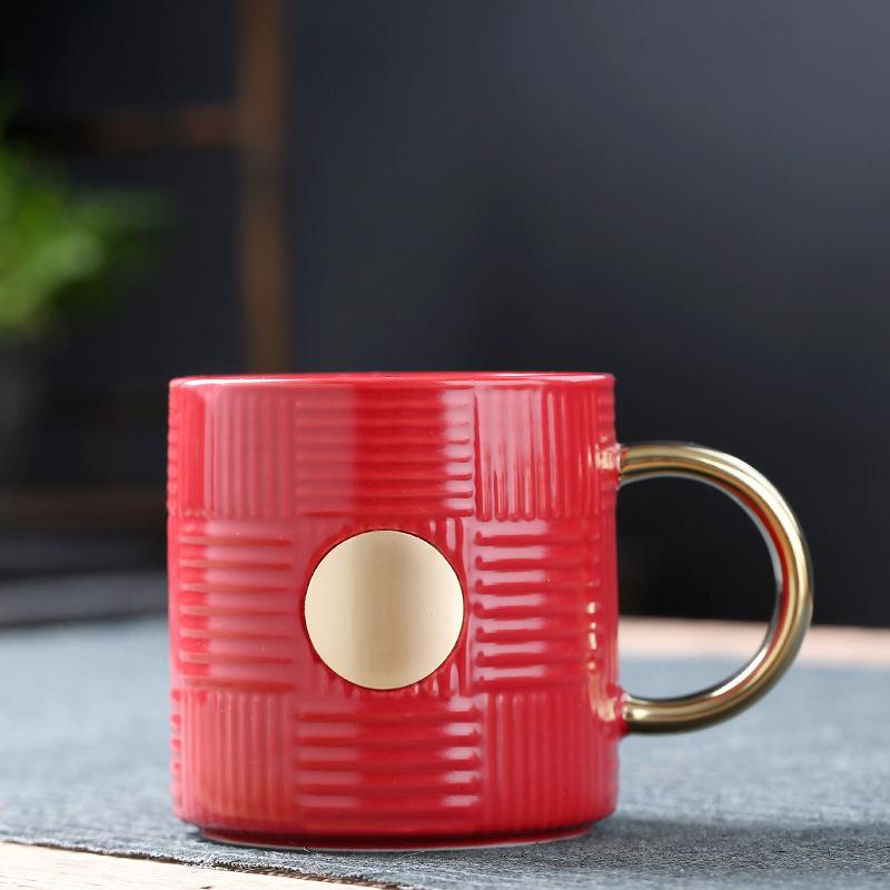 Xingba Wind Mug _ With Copper Plate Electroplated Water Cup _ Ceramic Cup Direct Supply Can Be Determined