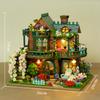 DIY Wooden Puzzle Dollhouse 3D Fairytale Princess Castle Miniature with Furniture Kit Assemble Toys for Children Adult Birthday Gift