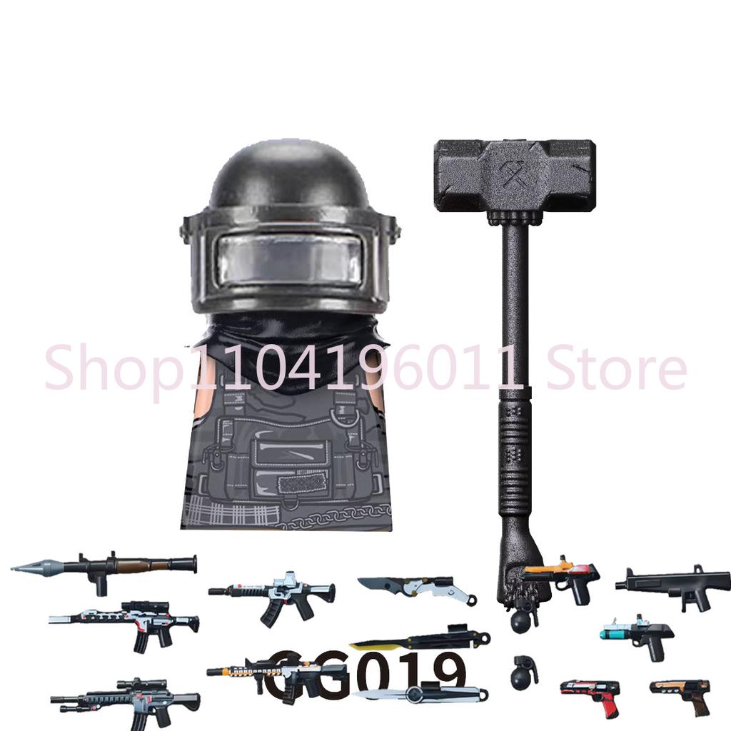 MOC UV Printing Military Building Blocks Accessories Soldier Figures Special Forces Army Sniper Police Bricks Toy Children Gift