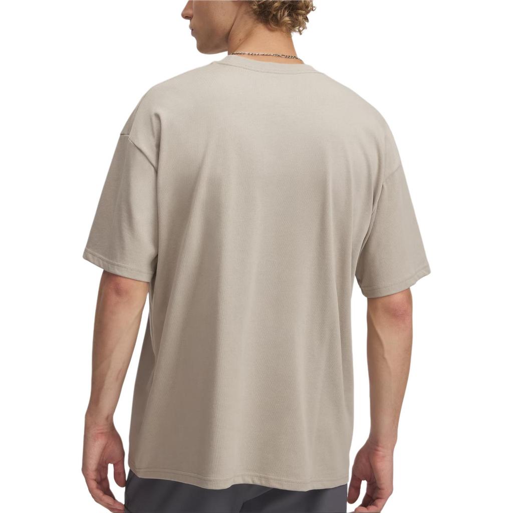 Under Armour SS25 Minimalistisches Locker geschnittenes Kurzarm-T-Shirt Herren Tops Grau-Braun Altrosa Sturmgrau 1387285-203