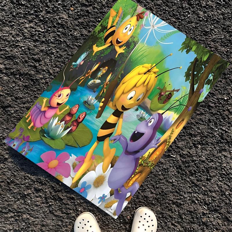 Maya the Bee Printed Carpet, Rug for Office Chair Living Room Bedroom Kitchen Room Decor Gifts.