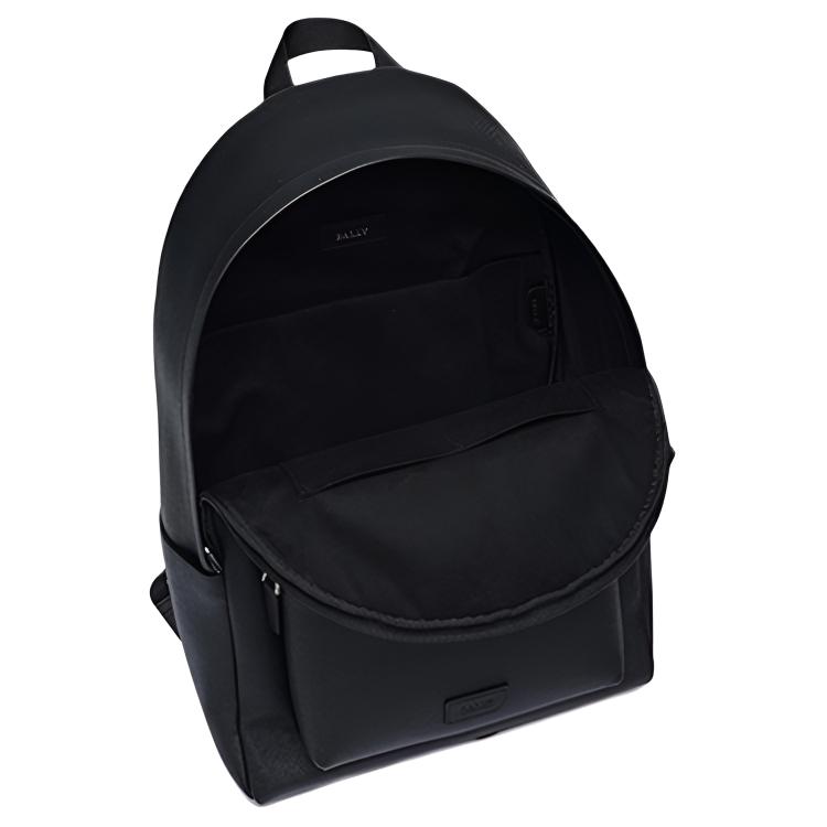 Bally Embossed Logo Leather Backpack Men Backpack Black 6238376