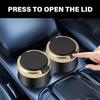 Car Ashtray Flame Retardant Alloy Liner One Touch Lid Built In Led Light For Daily Car Driving Use