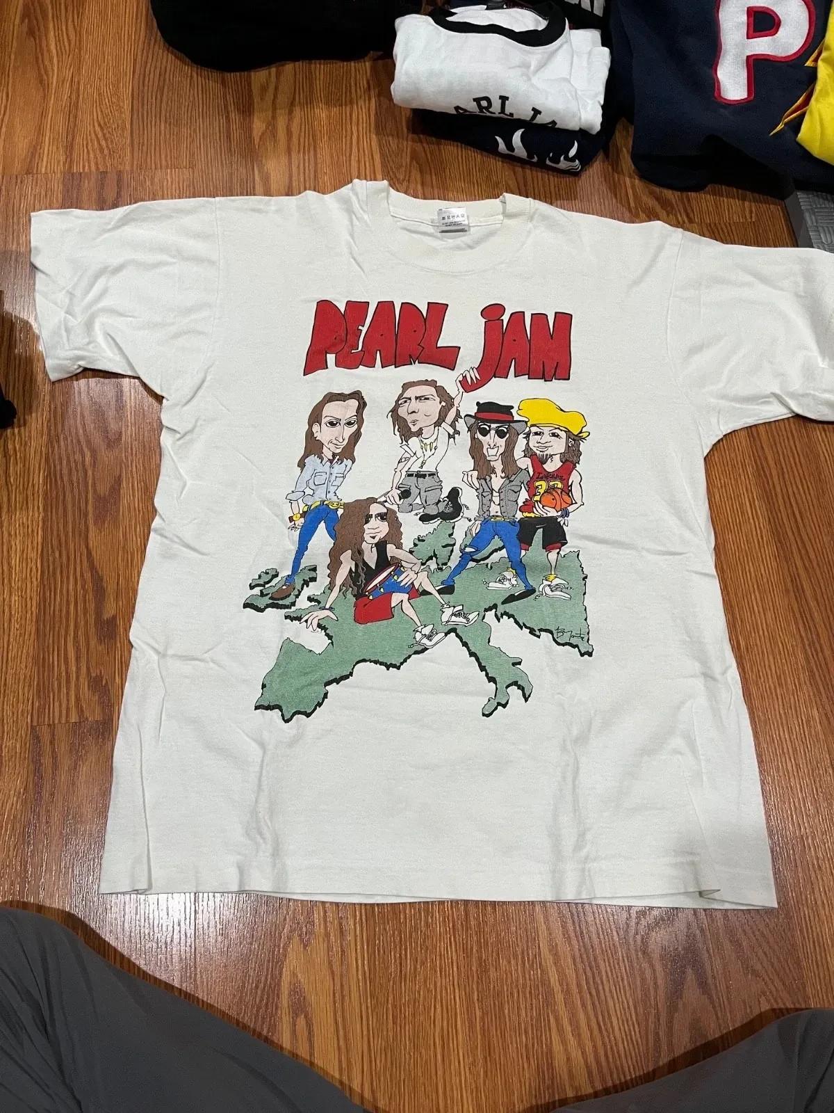 Винтажная футболка Pearl Jam World Jam 1992 года Редкая футболка 90-х Гранж Рок-группа Концертная футболка Унисекс L