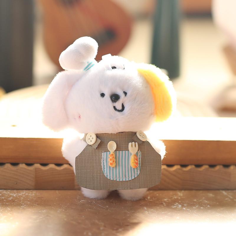 

Puppy Plush Chef Toy Keychain Backpack Charm Pp Cotton Gift For Girls Kids Scarf