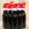 10Pack Christmas Tableware Decorations Wine Bottle Caps Knife and Fork Cloth Bag