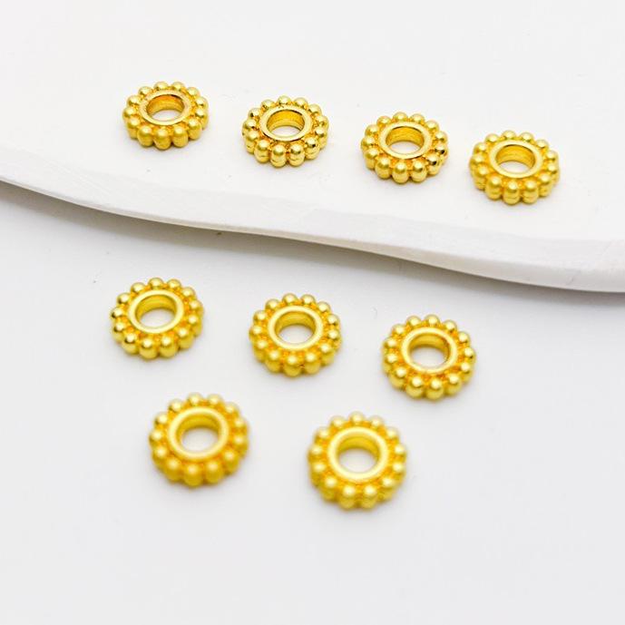 S925 Sterling Silver Flower Base DIY Jewelry Connectors: Handmade Bracelet/Necklace Spacers & End Caps