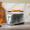 Cecotec grille-pain 4 tranches toast&amp;taste 1600 retro double inox: 1630 w 2 fentes larges de 38 cm et longues acier