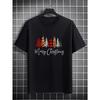 'Merry Christmas' Tee,Print T-Shirt for Men's Casual Crew Neck Short-Sleeve  Fashion Summer T-Shirts Tops,Regular and Oversize