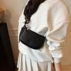 Fashion Simple Solid Color Shoulder Armpit Bag Ladies Pu Leather Crossbody Bags Casual Commuting Shoulder Bags
