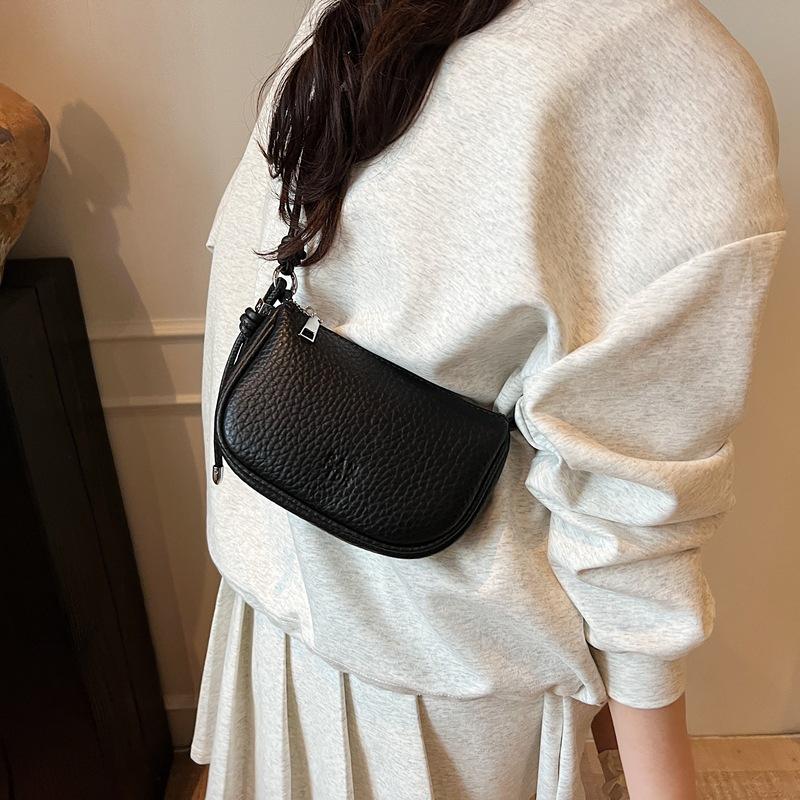 Fashion Simple Solid Color Shoulder Armpit Bag Ladies Pu Leather Crossbody Bags Casual Commuting Shoulder Bags