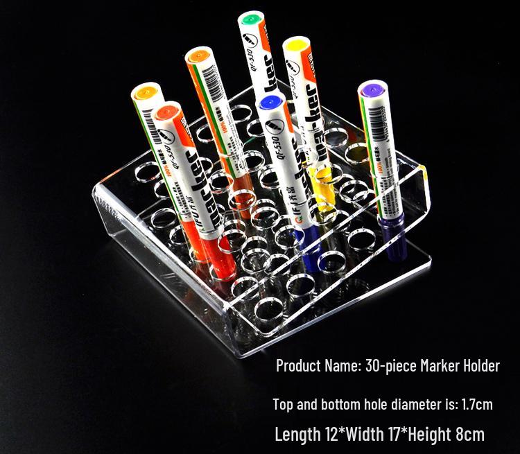 Clear Acrylic Pen and Pencil Display Stand with Customization Options