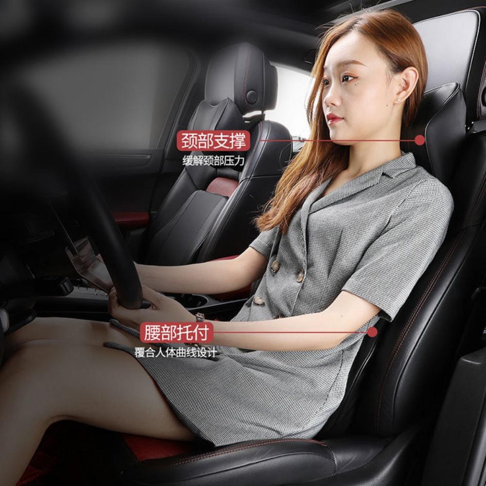 Car Headrest Waist Pillow Car Memory Cotton Neck Pillow Car Seat Car Pillow Back Pad Support Comfortable