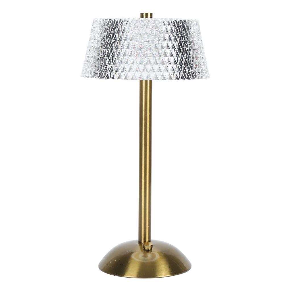 Dimmable Crystal Table Lamp 3 Color Changing Touch Control LED Rechargeable Desk Lamp for Bedroom