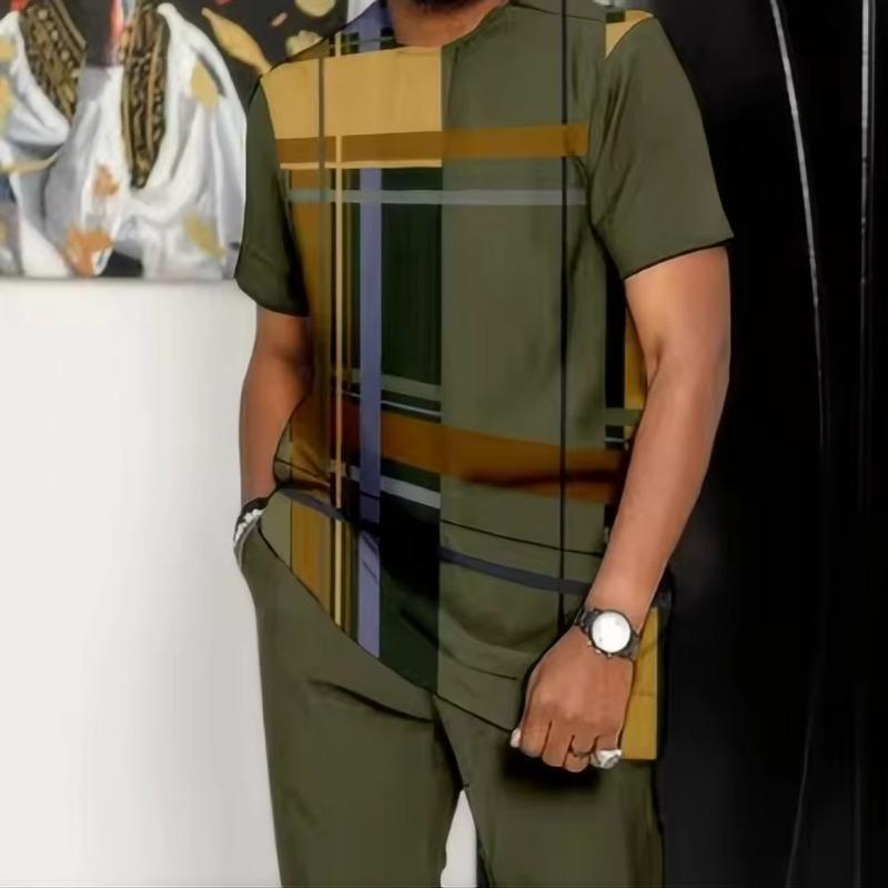 Summer Men's Casual T-shirt Street Fashion Short Sleeve Harajuku Graffiti 3D Printed Full Match Round Neck New Tops