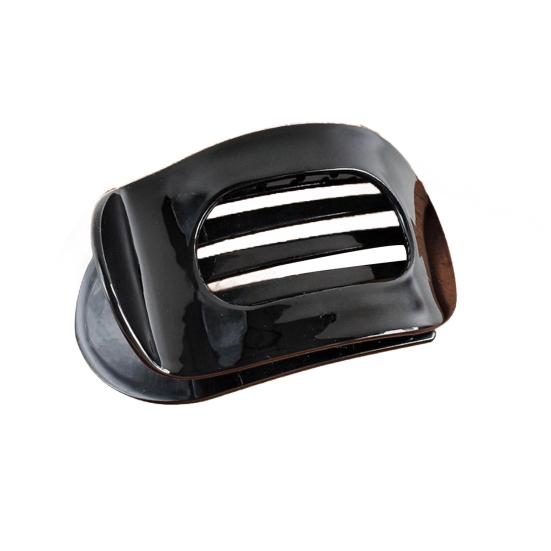 Women Hair Claw Flat Round Shape Strong Grip Bendable Teeth Curved Design Hair Clip Back Head Large Clip Hair Accessory