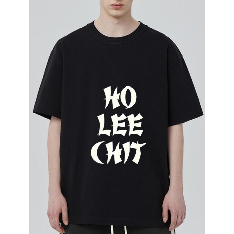 

Черная футболка с графическим принтом Ho Lee Chit для повседневной носки XXXXL чёрный