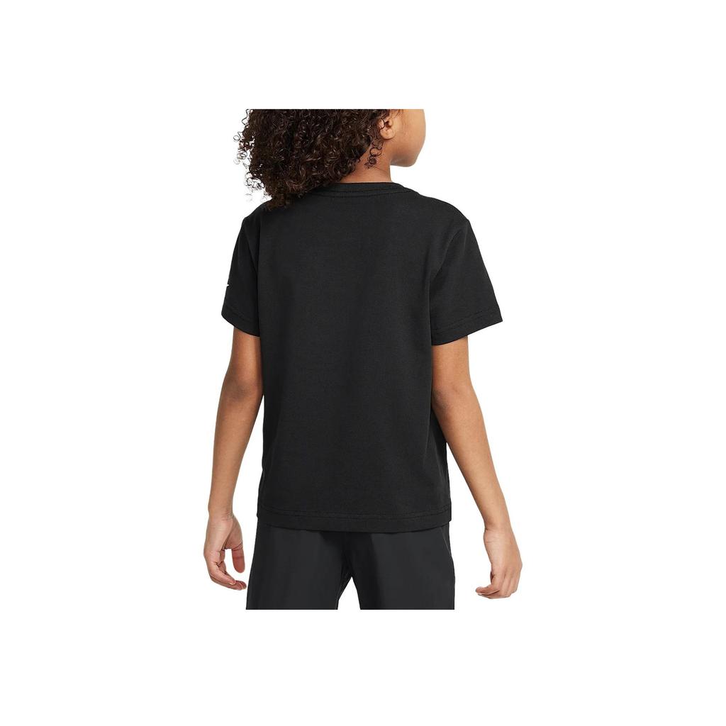 Nike T-Shirt Stay Spicy Brand Logo Letter Round Neck Drop Shoulder Short Sleeve Kids tops Black IM4474-010