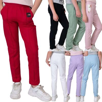 Girls' Fabric Leisure Trousers with Seam Pleats At the Front