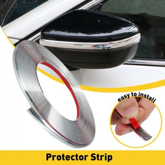 Chrome Trim Molding Strip Car Door Window Side Bumper Trime Protector 16ft 12mm