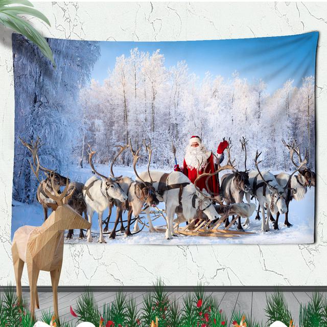 Christmas Atmosphere Tapestry Celebrate Festival Christmas Tree Living Room Home Wall Background Hanging Decorative Tapestry