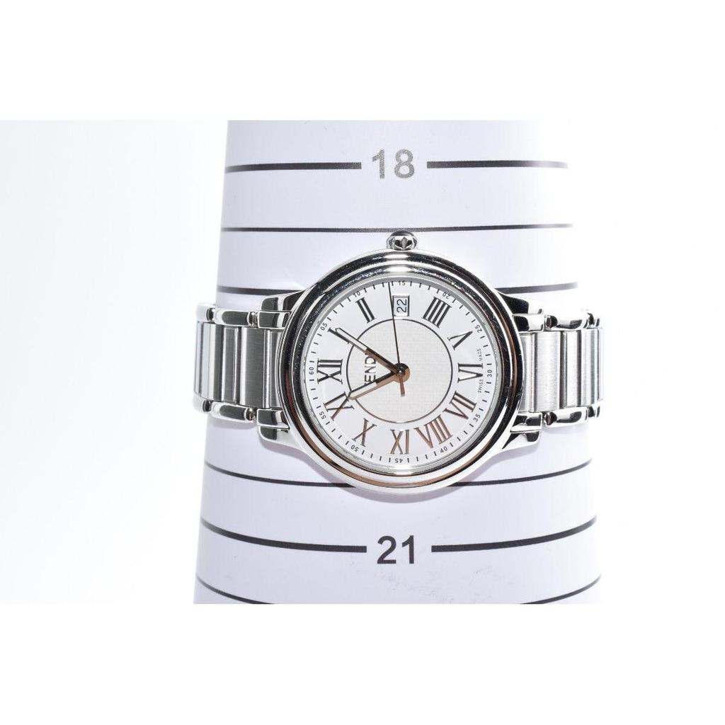 Used [Battery replaced] FENDI 25400L White Silver Men's Watch